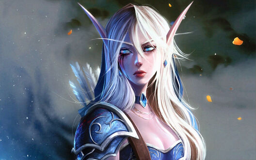 Обои на рабочий стол Sylvanas Windrunner / Сильвана Ветрокрылая из игры Warcraft, by Alisa Nilsen