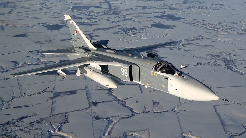 Обои для рабочего стола Су-24 — советский и российский тактический фронтовой бомбардировщик