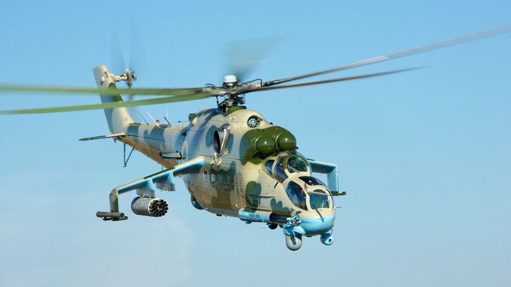 Обои для рабочего стола Ми-24 (по классификации НАТО: Hind — «Лань») — советский / российский ударный вертолет