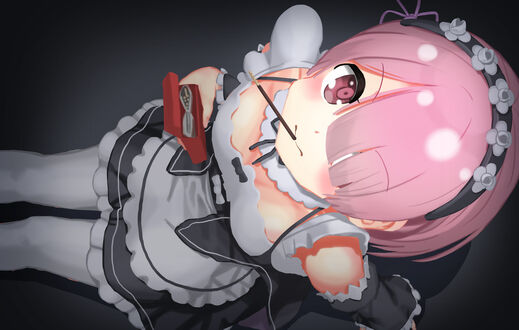 Обои на рабочий стол Ram / Рам из аниме Re:Zero kara Hajimeru Isekai Seikatsu / Re:Zero. Жизнь с нуля в альтернативном мире