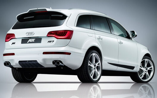 Обои на рабочий стол Белый Audi Abt Q7 3. 0 TDI сзади