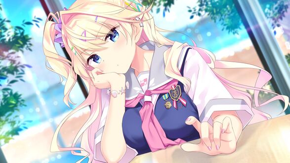 Обои на рабочий стол Nishino Kasumi персонаж из игры - визуальной новеллы Einstein Yori Ai o Komete, art by Kimishima Ao
