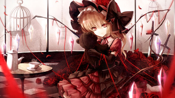 Обои на рабочий стол Flandre Scarlet / Фландр Скарлет из Тохо / Touhou Project