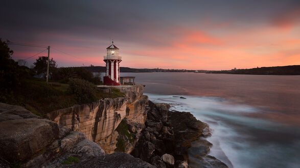 Обои на рабочий стол Hornby Lighthouse, Sydney South Head / маяк Хорнби, Саут-Хед в Сиднее, фотограф Bruce Hood