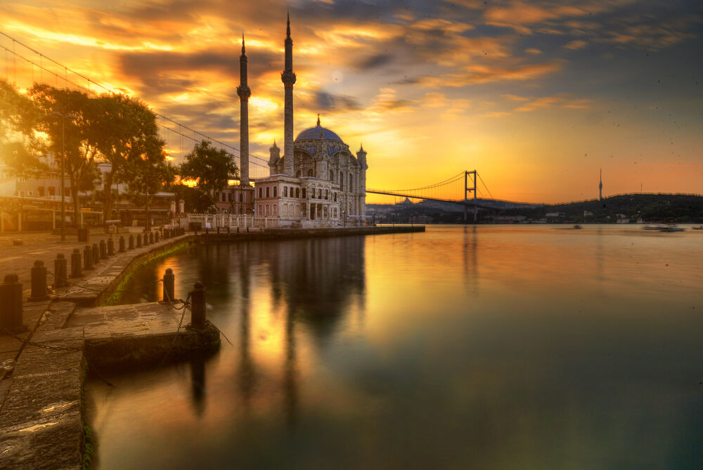 Обои для рабочего стола Стамбул во время заката, август 2021, фотограф Гордеев Эдуард
