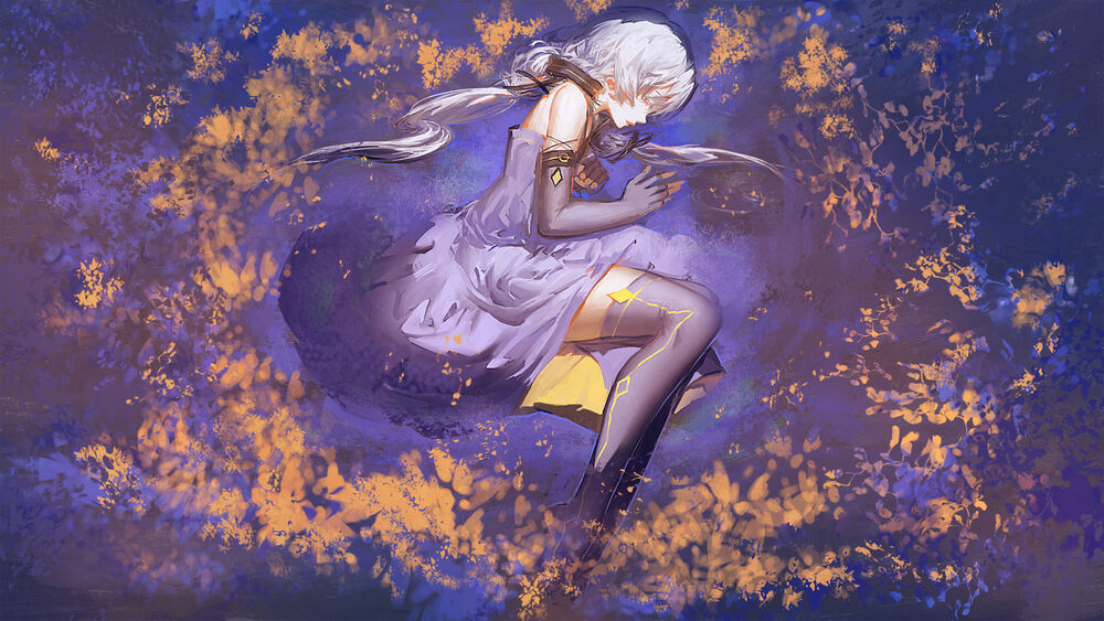 Обои для рабочего стола Vocaloid Stardust (Xingchen) / Вокалоид Стардаст (Синчень) art by Blackrabbitsoul