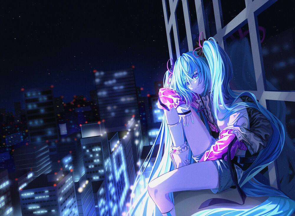Обои для рабочего стола Vocaloid Hatsune Miku / Вокалоид Хатсунэ Мику