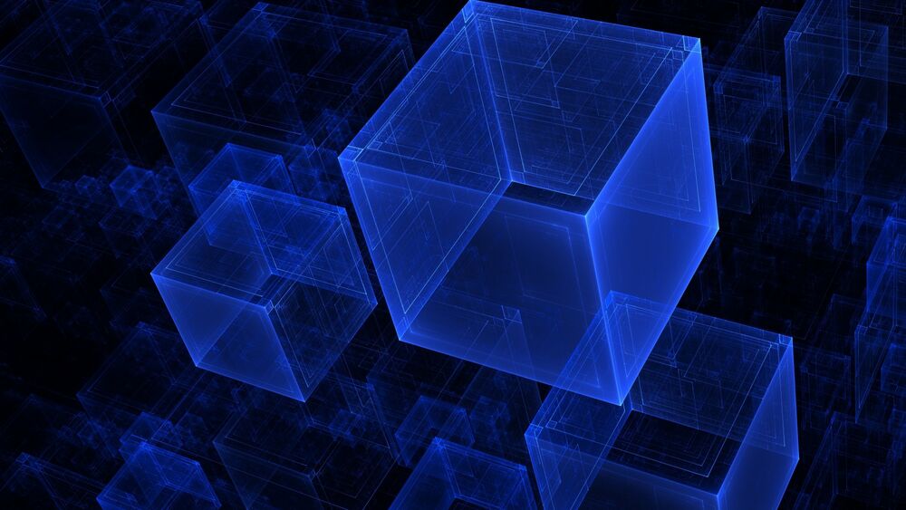 Обои для рабочего стола Кубическая абстракция в 3d