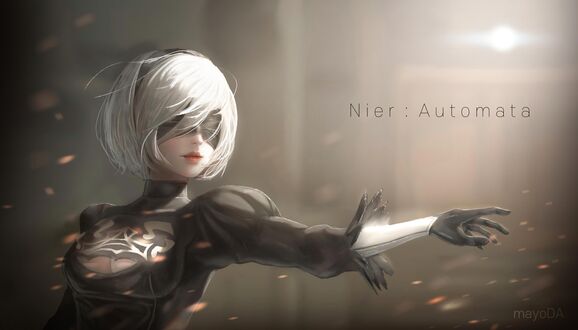 Обои на рабочий стол YoRHa No. 2 Type B из игры NieR: Automata