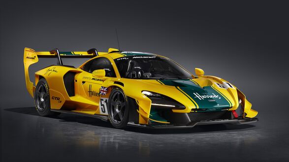 Обои на рабочий стол Желтый McLaren P1 GTR