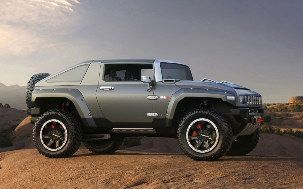 Обои для рабочего стола Hummer HX в пустыне