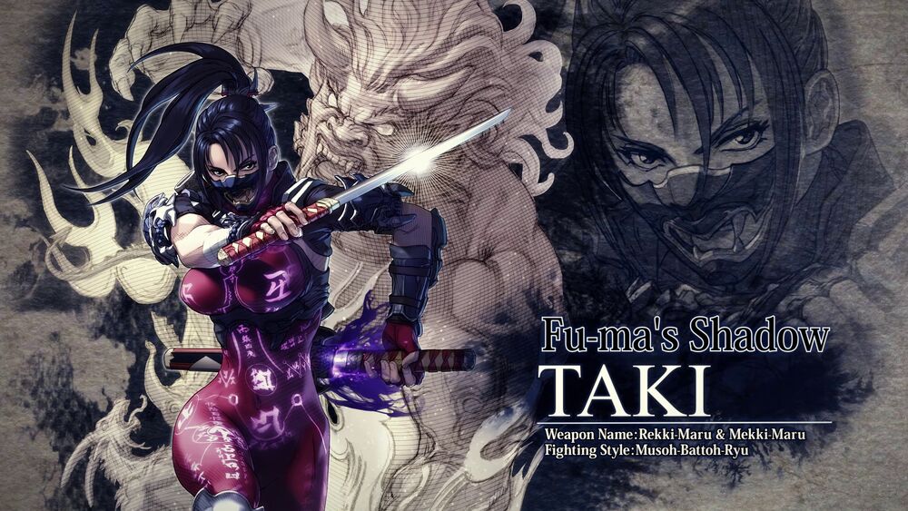 Обои для рабочего стола Девушка-воин Таки / Taki, фан арт видеоигры Soul Calibur VI (Fu-mas Shadow)