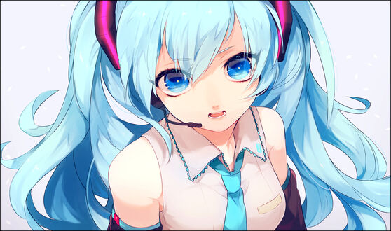 Обои на рабочий стол Vocaloid / Вокалоид Hatsune Miku / Хатсуне Мику / Мику Хацунэ