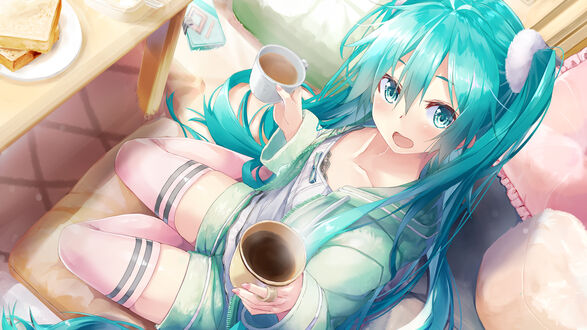 Обои на рабочий стол Vocaloid / Вокалоид Hatsune Miku / Хатсуне Мику / Мику Хацунэ