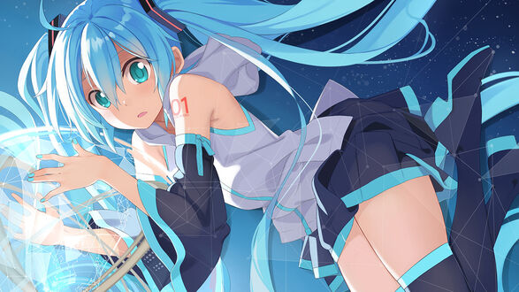 Обои на рабочий стол Vocaloid / Вокалоид Hatsune Miku / Хатсуне Мику / Мику Хацунэ