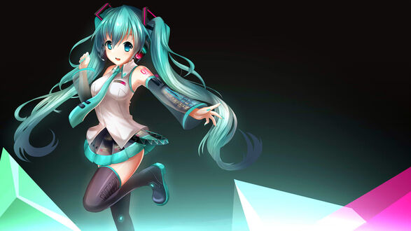 Обои на рабочий стол Vocaloid / Вокалоид Hatsune Miku / Хатсуне Мику / Мику Хацунэ
