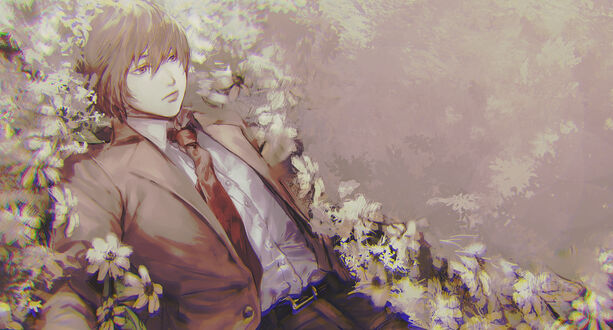 Обои на рабочий стол Лайт Ягами / Light Yagami из аниме Тетрадь смерти / Death Note