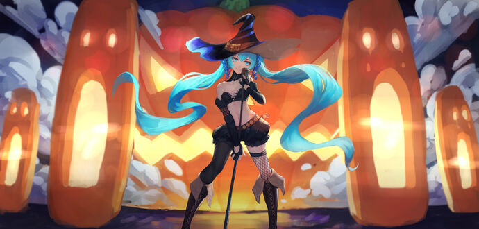 Обои на рабочий стол Vocaloid / Вокалоид Hatsune Miku / Хатсуне Мику / Мику Хацунэ