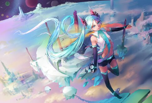 Обои на рабочий стол Vocaloid / Вокалоид Hatsune Miku / Хатсуне Мику / Мику Хацунэ