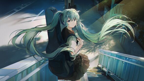 Обои на рабочий стол Vocaloid / Вокалоид Hatsune Miku / Хатсуне Мику / Мику Хацунэ