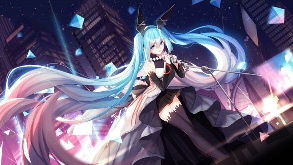 Обои на рабочий стол Vocaloid Hatsune Miku / Вокалоид Хатсунэ Мику