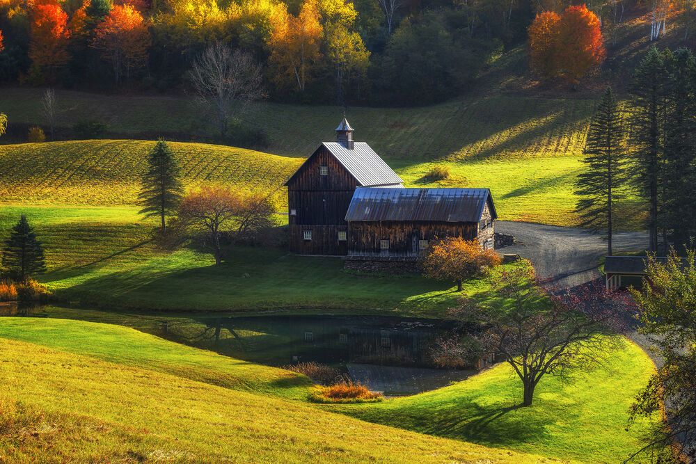 Обои для рабочего стола Осень в знаменитом Вермонте / Vermont, фотограф Chen Su