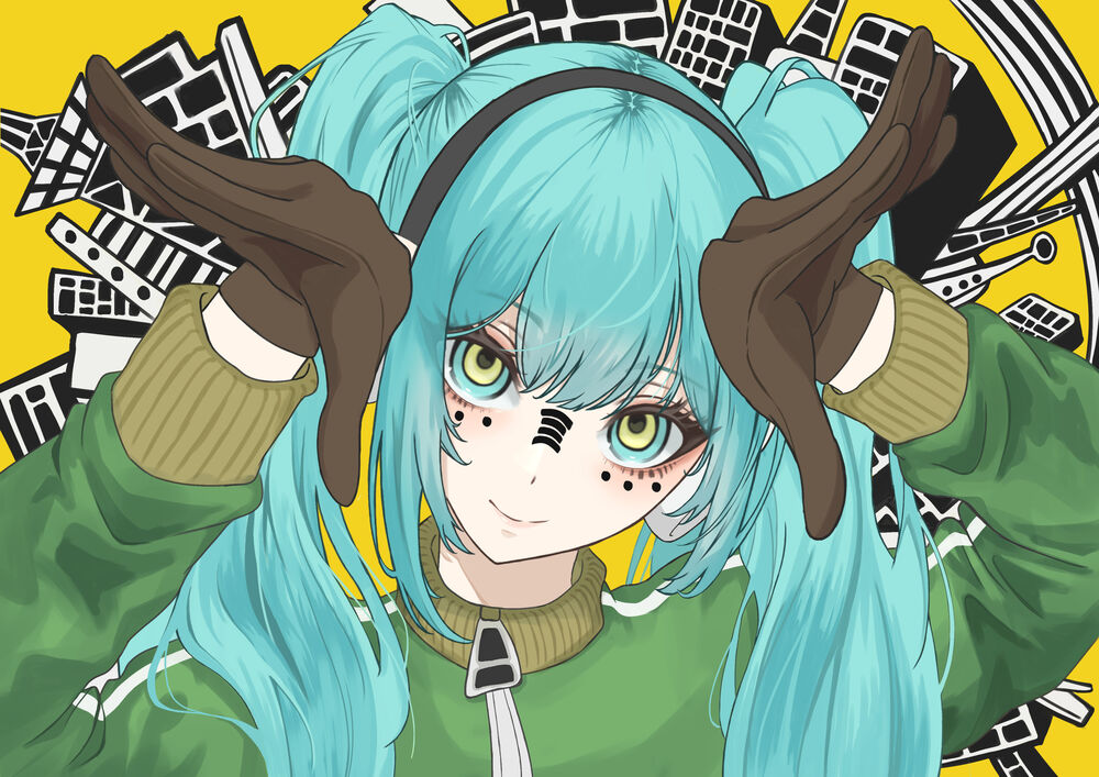 Обои для рабочего стола Vocaloid Hatsune Miku / Вокалоид Хатсунэ Мику