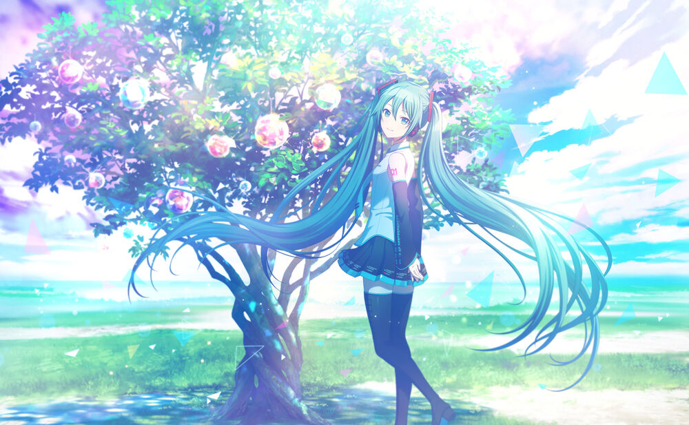 Обои для рабочего стола Vocaloid Hatsune Miku / Вокалоид Хатсунэ Мику