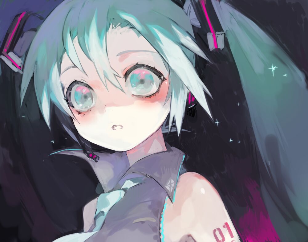 Обои для рабочего стола Vocaloid Hatsune Miku / Вокалоид Хатсунэ Мику