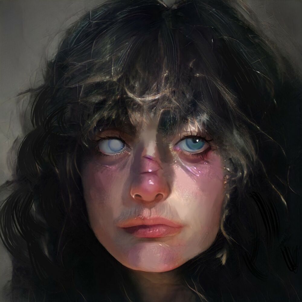 Обои для рабочего стола Портрет девушки с перебитым носом, by Ingrid Huerta