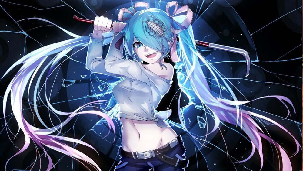 Обои для рабочего стола Vocaloid Hatsune Miku / Вокалоид Хатсунэ Мику