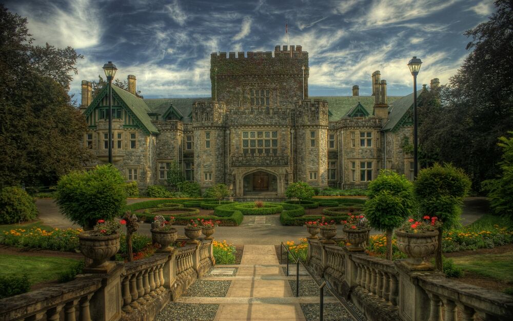 Обои для рабочего стола Hatley Castle / Замок Хэтли, Британская Колумбия / British Columbia, Канада / Canada