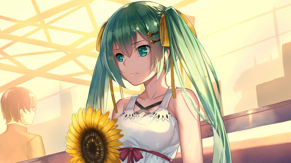 Обои на рабочий стол Vocaloid Hatsune Miku / Вокалоид Хатсунэ Мику