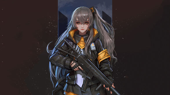 Обои на рабочий стол UMP45 из аниме и игры Shaonu Qianxian: Renxing Xiao Juchang / Девушки на линии фронта