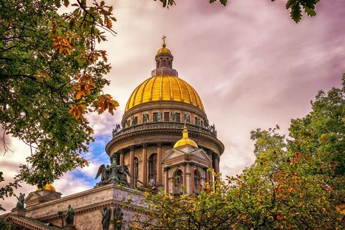 Обои на рабочий стол Вид на Исаакиевский Собор, Санкт Петербург