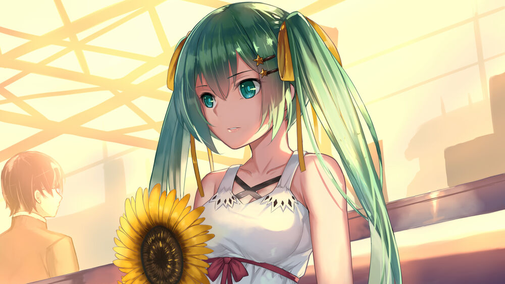 Обои для рабочего стола Vocaloid Hatsune Miku / Вокалоид Хатсунэ Мику