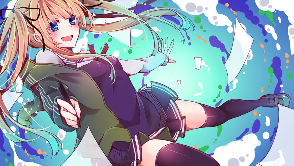 Обои для рабочего стола Eriri Spencer Sawamura / Эрири Спенсер Савамура из аниме Saenai Heroine no Sodatekata / Как воспитать героиню из обычной девушки