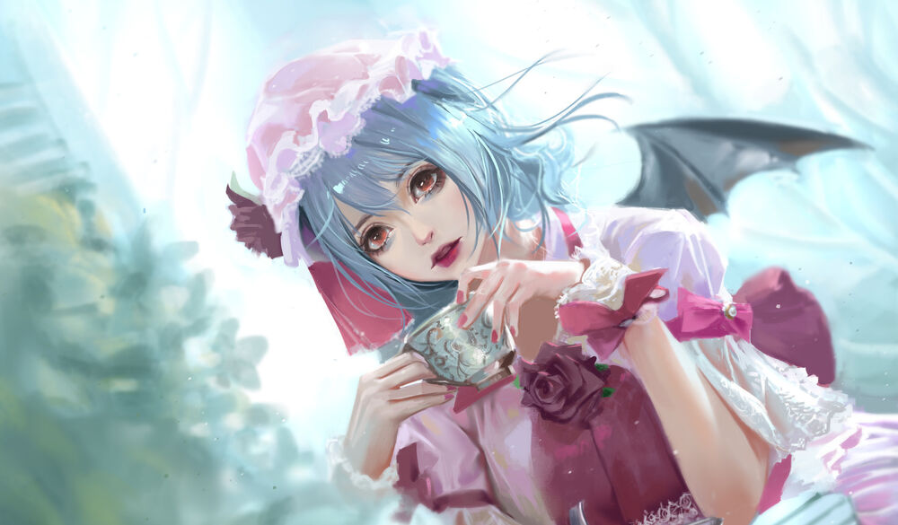 Обои для рабочего стола Remilia Scarlet / Рамилия Скарлет, персонаж из аниме Тохо / Touhou