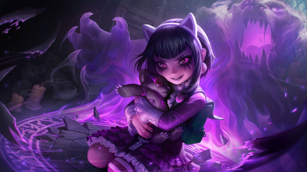 Обои для рабочего стола Goth Annie / Гот Энни, персонаж из видеоигры League of Legends / Лига Легенд