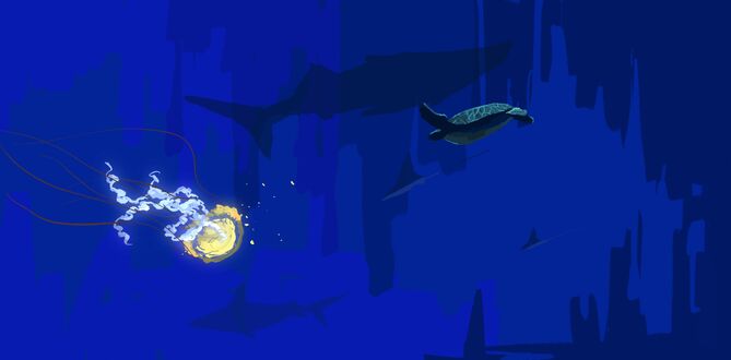 Обои на рабочий стол Морские обитатели под водой