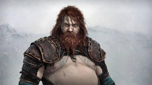 Обои на рабочий стол Персонаж из игры God Of War Thor Ragnarok