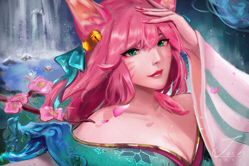 Обои на рабочий стол Ahri / Ари персонаж из игры League of Legends / Лига Легенд