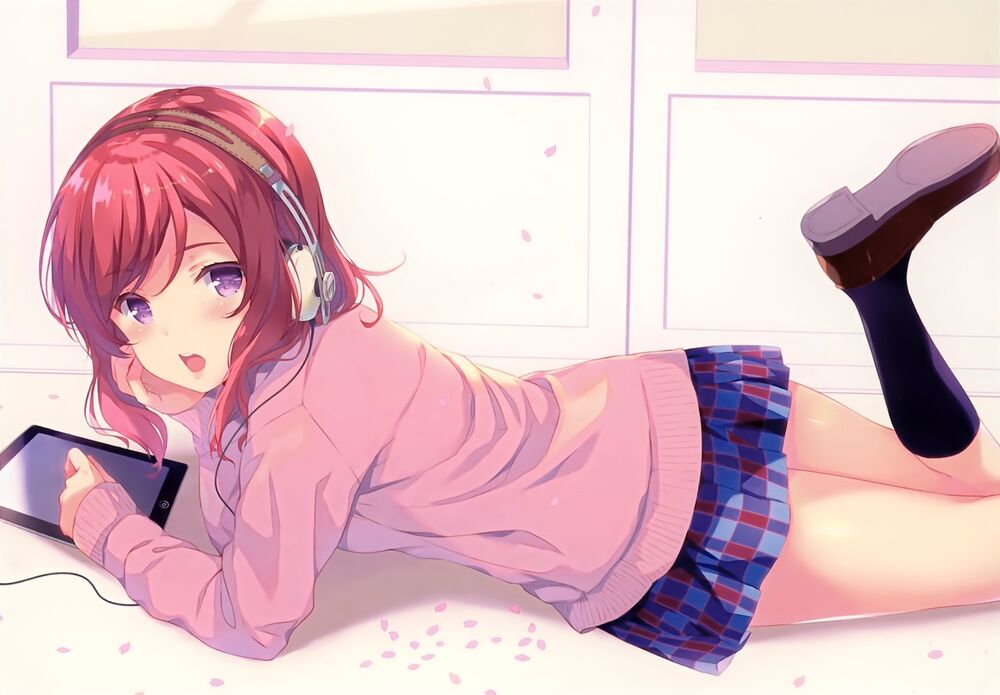Обои для рабочего стола Maki Nishikino / Маки Нишикино из аниме Love Live! School Idol Project / Живая любовь! Проект «Школьный идол»