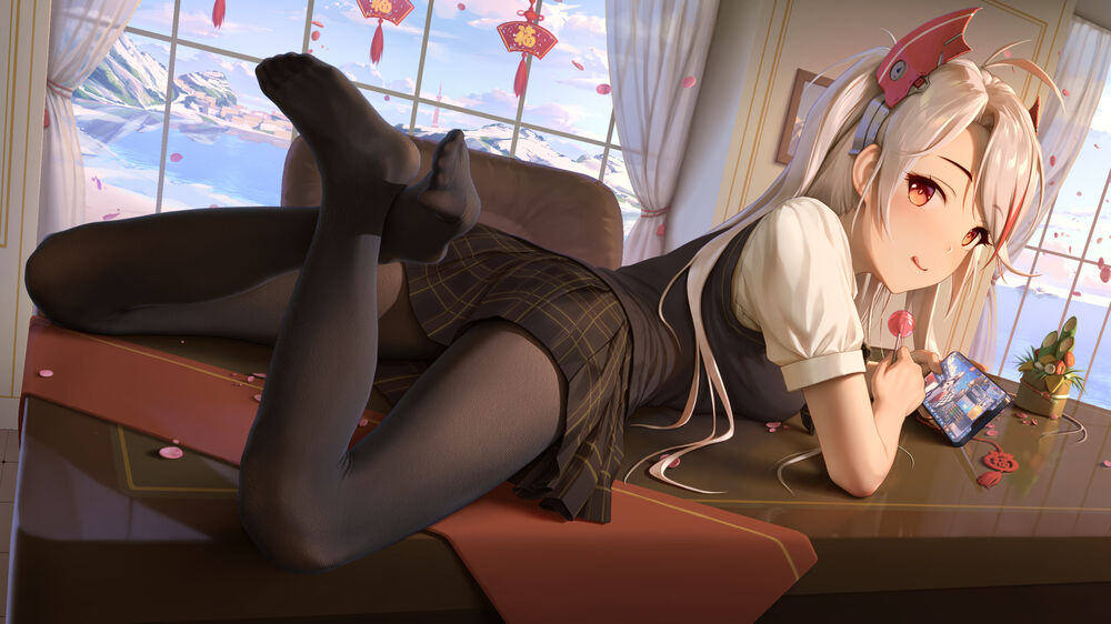 Обои для рабочего стола Prinz Eugen / Принц Ойген из манги Kantai Collection 4-koma Comic: Fubuki, Ganbarimasu!/Флотская коллекция и аниме Azur Lane