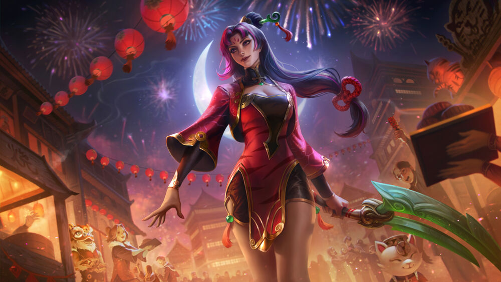 Обои для рабочего стола Diana / Диана, персонаж из видеоигры Лига Легенд / League of Legends