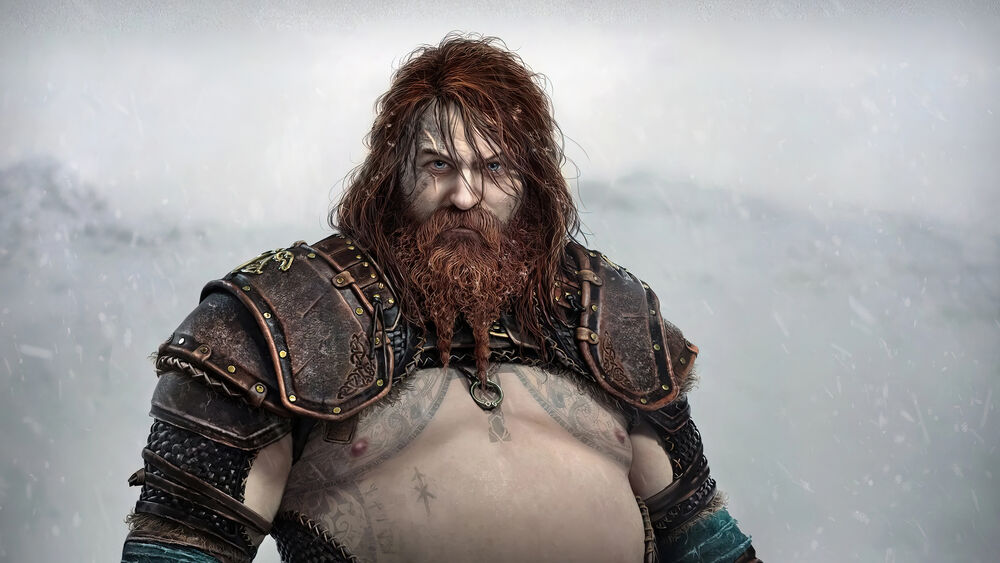 Обои для рабочего стола Персонаж из игры God Of War Thor Ragnarok