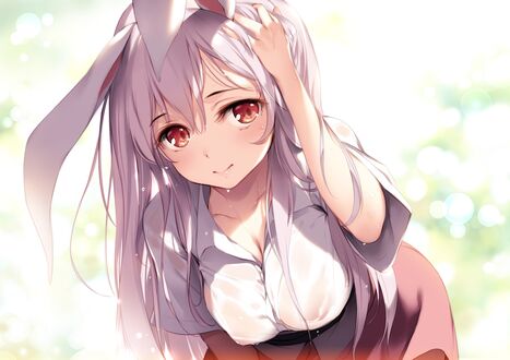 Обои на рабочий стол Reisen Udongein Inaba / Рейзен Удонгейн Инаба персонаж из серии компьютерных игр Touhou Project / Проект «Восток», ke-ta
