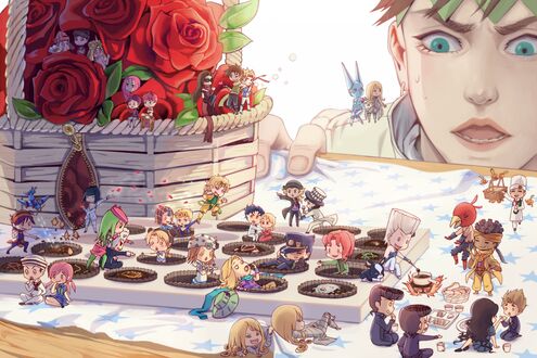 Обои на рабочий стол Персонажи из аниме JoJo no Kimyou na Bouken / Невероятное приключение ДжоДжо