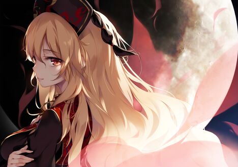 Обои на рабочий стол Junko / Джунко персонаж из серии компьютерных игр Touhou Project / Проект «Восток»