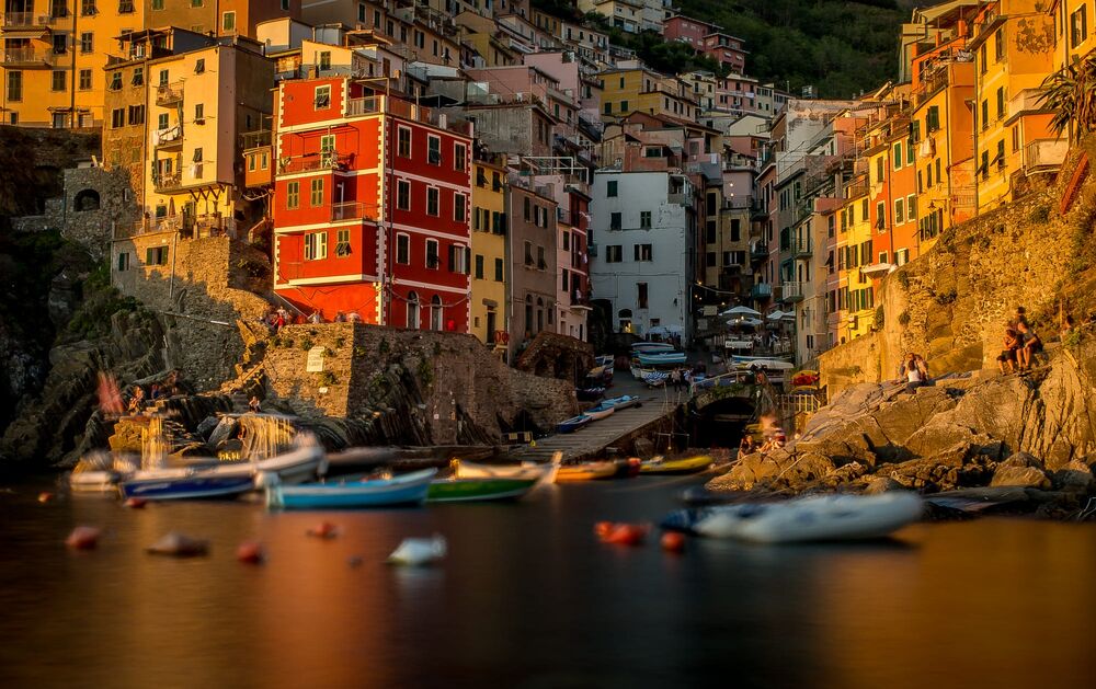 Обои для рабочего стола Залив в Riomaggiore / Риомаджоре, Italy / Италия